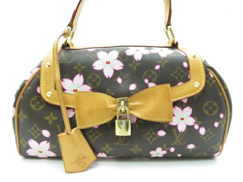 LOUIS VUITTON Bag Handbag Sac Retro Monogram Cherry Red Blossom